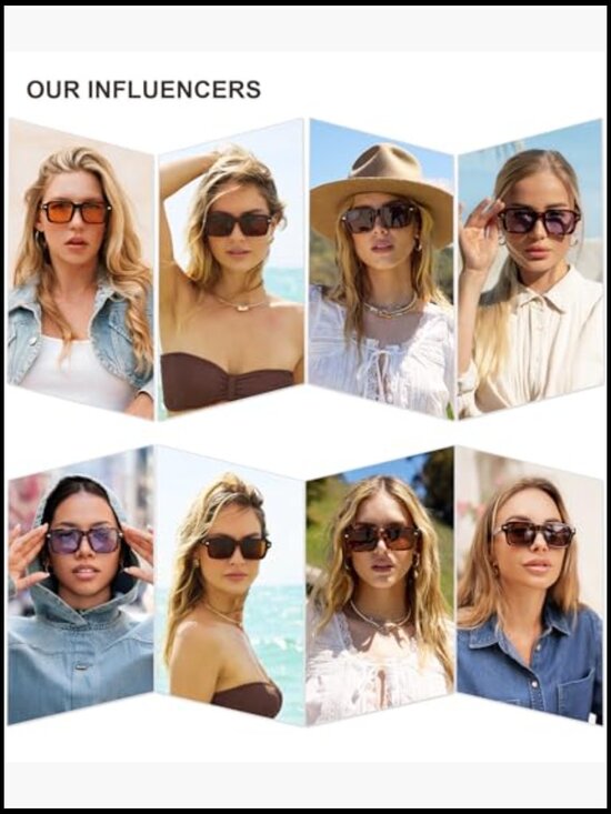 Big Trendy Square Polarized Sunglasses Retro Chunky Wide Rectangle Shades